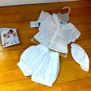 Size 0-3 months christening outfit. Hand made